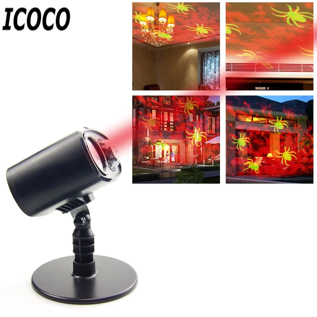 

ICOCO LED Moving Landscape Projector Light Spotlight Stake Lamp for Christmas Halloween Festival Holiday Decor Lighting New