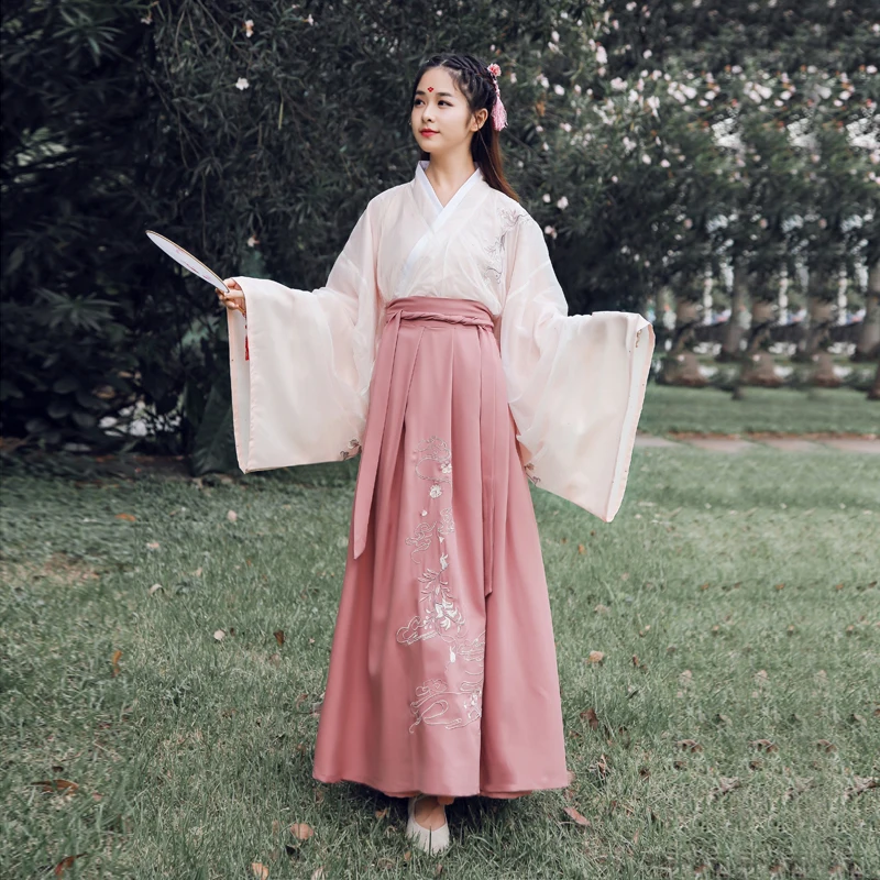 Женский костюм Hanfu династии Тан|Танцевальный для китайских народный танцев| |