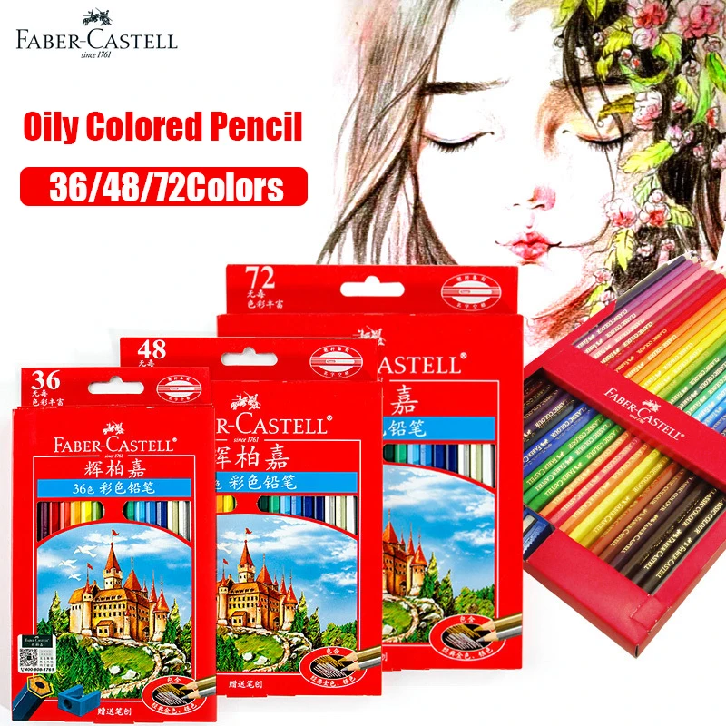 

FABER-CASTELL 36/48/72 Colors Wooden Colored Pencil Painting Drawing Stationery Artist Oil Sketch Art Pencils School Supplies