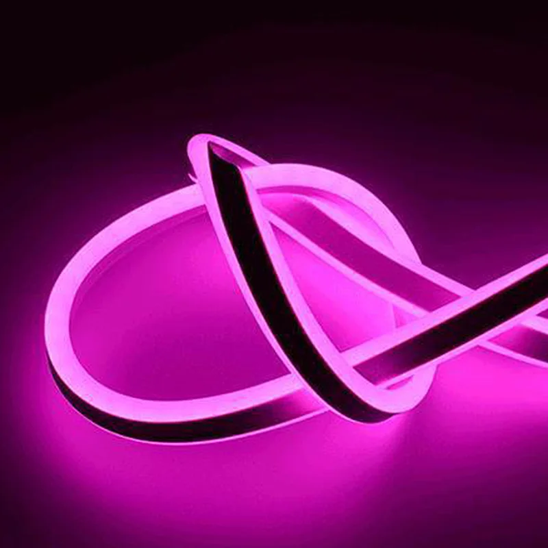 Гибкий Мягкий RGB светодиодный неоновый светильник лента наружная рекламная доска декоративная сказочная Праздничная Рождественская вечеринка неоновая лампа 220 В - Испускаемый цвет: Фиолетовый