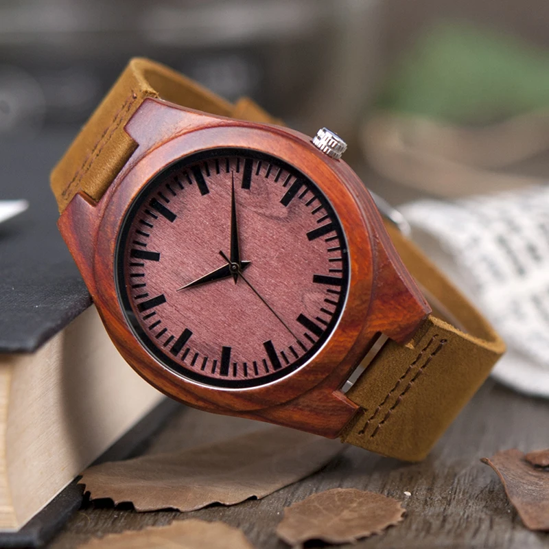 BOBO BIRD V-L15 Rose Wood Watch Mens Simple Gift Item Japan 2035 Movement Quartz Watch for Male New Arrival 2018