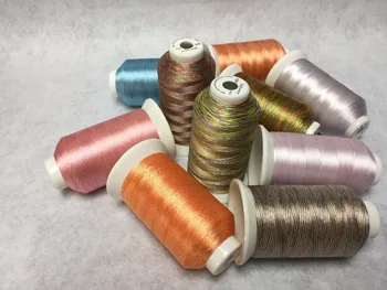 

Simthread Polyester Embroidery Machine Thread Multi-colors Variegated Thread Large Spool 4000 Meters Per Coil