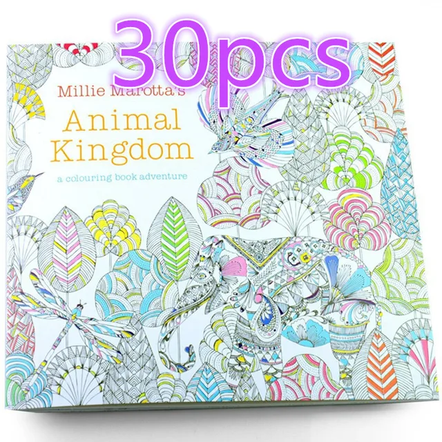 Wholesale 30pcs Enchanted Forest Antistress Coloring Book Children Adult Relieve Stress Painting Free Shipping