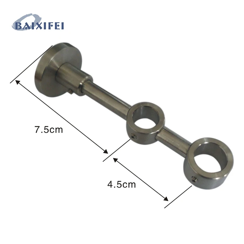 2 Pcs D16 19mm Curtain Rod Decorative Double Bracket Curtain