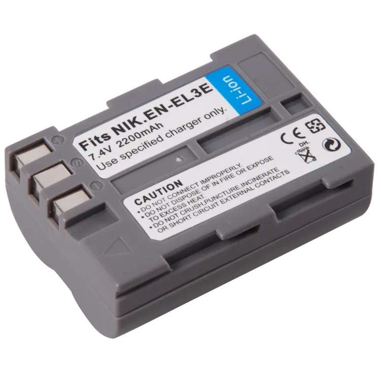 

1Pc 7.4V 2200mAh EN-EL3e EN EL3e ENEL3e Replacement Camera Battery for Nikon ENEL3E EN EL3E D30 D50 D70 D90 D70S D300 freeshipig
