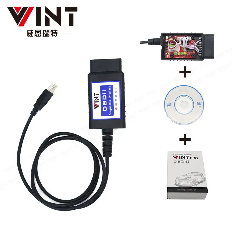 ELM327 USB CH340+ 25K80 чип V1.5 OBD2 инструмент сканирования автоматический диагностический сканер VINT