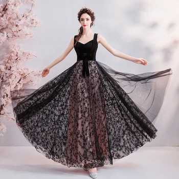 

LPTUTTI VELOUR Embroidery New For Women Elegant Date Ceremony Party Prom Gown Formal Gala Events Luxury Long Evening Dresses