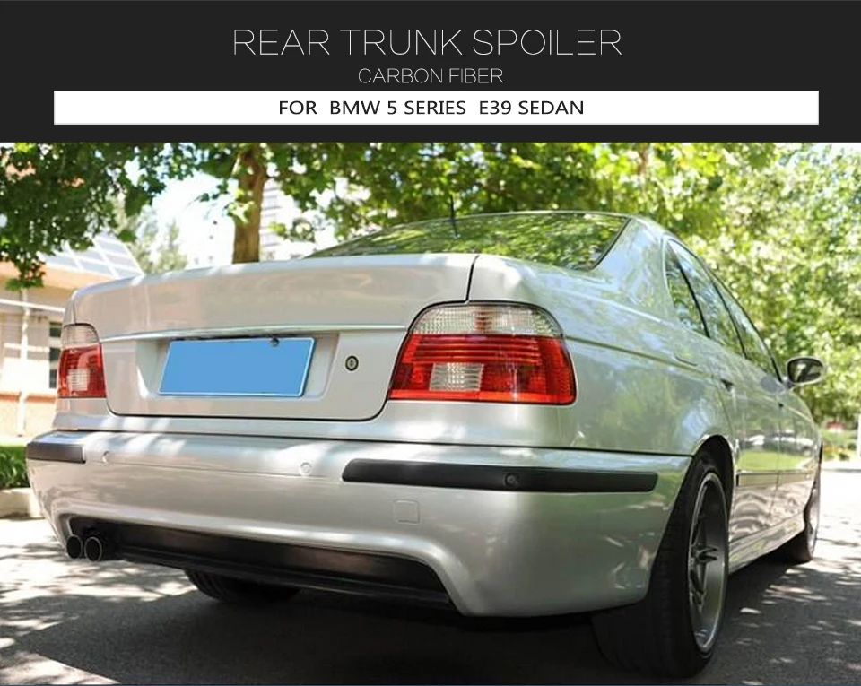 Details about / Fyralip Painted Triplet Trunk Lip Spoiler Wing for BMW 5 Series E39 sedan 96-03