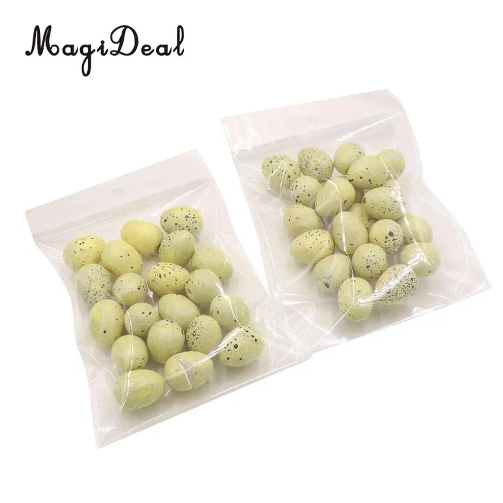 MagiDeal 20 Pieces Foam Sparrow Artificial Bird Egg For Wedding Home Party Decoration