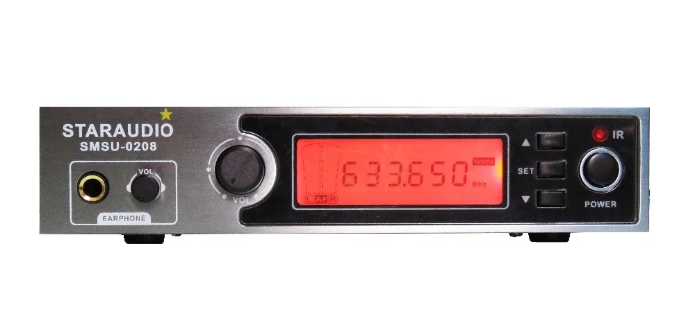 Staraudio الموالية مرحلة الصوت uhf نظام مراقبة ir اللاسلكية bodypack الأذن ستيريو SMSU-0208