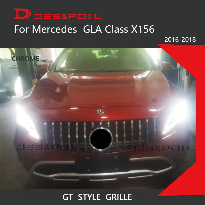 GT решетка Вертикальный стиль для Mercedes Benz GLA Class X156 Facelift передний бампер гоночный