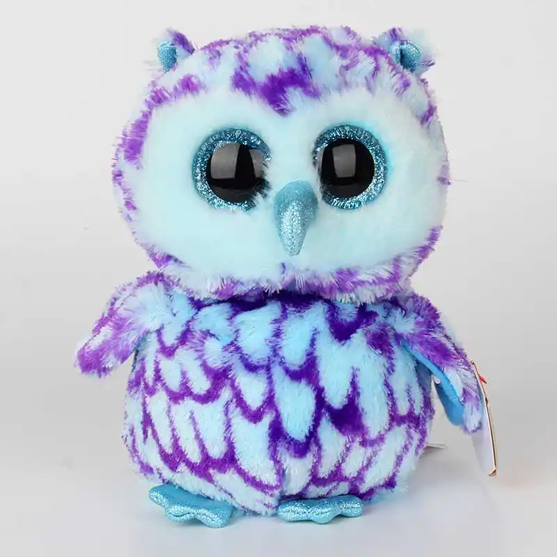 

2018new 6" 18cm Ty Beanie Boos Original Big Eyes Plush Toy Doll Multicolor Owl TY Baby For Kids Birthday Gift