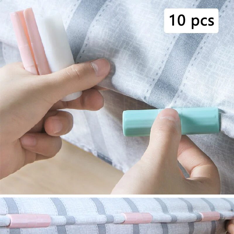 

10pcs/set Bed Sheet Clip Mattress Grippers Fasteners Clothes Pegs Coverlet Holder Slip-Resistant Fixing Clip Holders Clamp