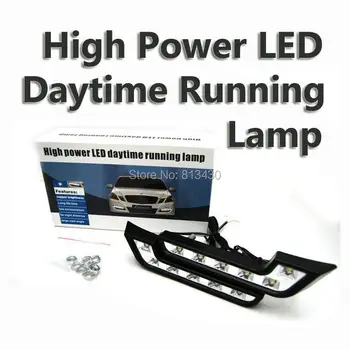

Fog Light Front Lamp with white lights 6 LED L Type 12V Daytime Running Light DRL Auto Car Driving Universal car
