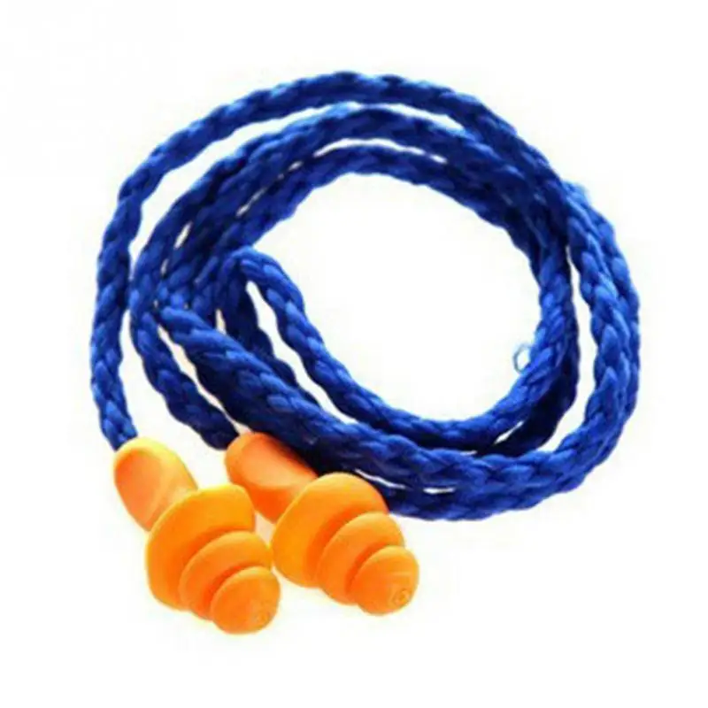 

Christmas Tree Shape Sleep Silicone Waterproof Durable Hypo-allergenic Ear Plug Orange Noise Reduction Swimming Soft With String