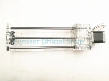 

TR8x8 lead screw Z axis CNC linear slider Slide rail effective stroke 100-300mm with second hand NEMA17 stepper motor