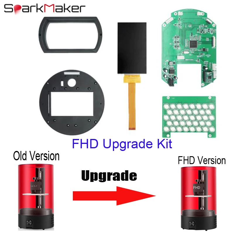 

Sparkmaker FHD Upgrade Kit for First Version High Presicion Desktop SLA DLP LCD 3D printer For Jewelry Impresora 3d