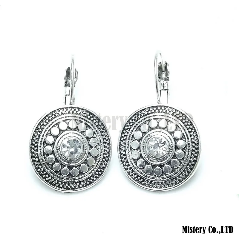 Buy Antique Silver Color Carved Royal Vintage Ethnic Drop Dangle Earrings