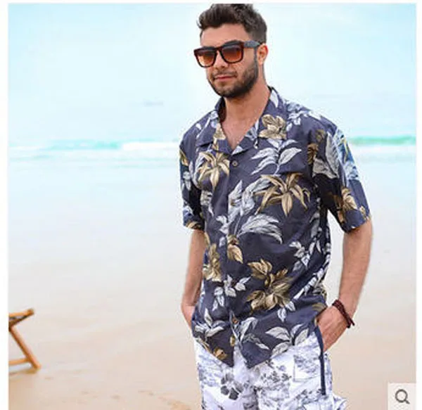 Новое поступление мужские Пляжные рубашки из хлопка с короткими рукавами свободные для отдыха Топы корректирующие человек Повседневное