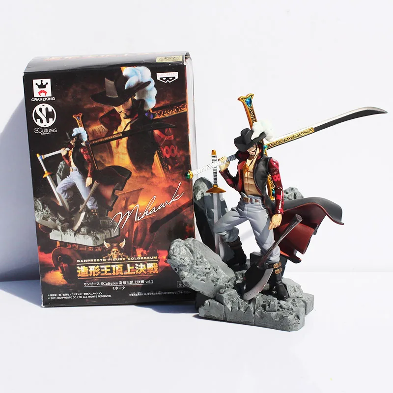 

Anime One Piece Dracule Mihawk PVC Action Figure Mihawk With Sword Model Toy