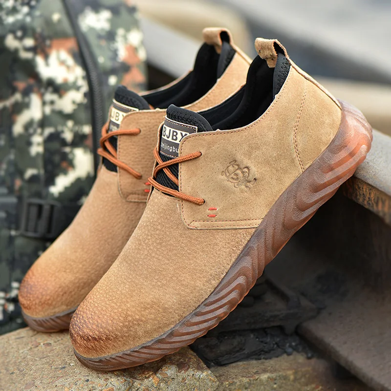 

Male Shoes Adult Work Safety Boot Steel Toe Anti-puncture Safety Shoes Anti-smashing Men Boots Work Shoes Indestructible Shoes