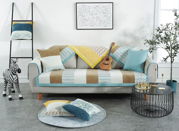 1 шт. чехлы для диванов для гостиной шенилл жаккард современный минималистичный угловой Чехол для сидения нескользящий диван полотенце