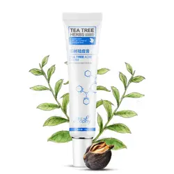 2018 Чай дерево крем для лица с эфирными маслами удалить акне крем лечение шрамов, от угрей удаления уменьшить поры масло Управление