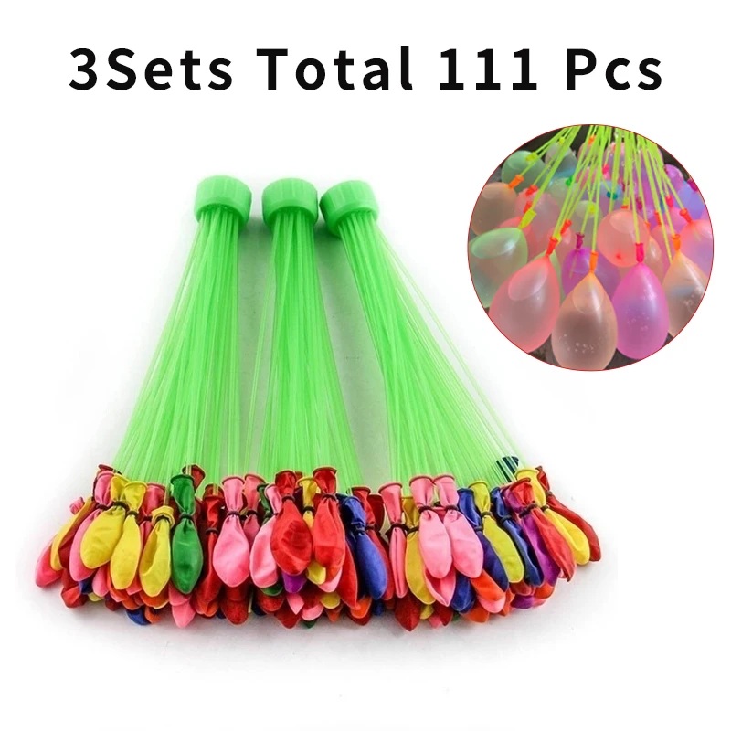 

111pcs Water Balloons Children Toys Water War Game Fill Water Balloos Prank Game Summer Toys Outdoor Toys Beach Toys
