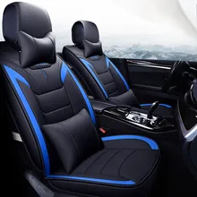 Automobile Car seat cover full set leather for lada granta renault logan kia camry Toyota ssangyong auto accessories car styling car seat covers leather full cover universal for front rear seat interior accessories for renault logan kia fiat honda lada