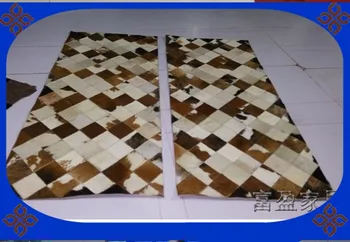 

2018 free shipping via DHL 100% natural genuine cow leather loop pile carpet