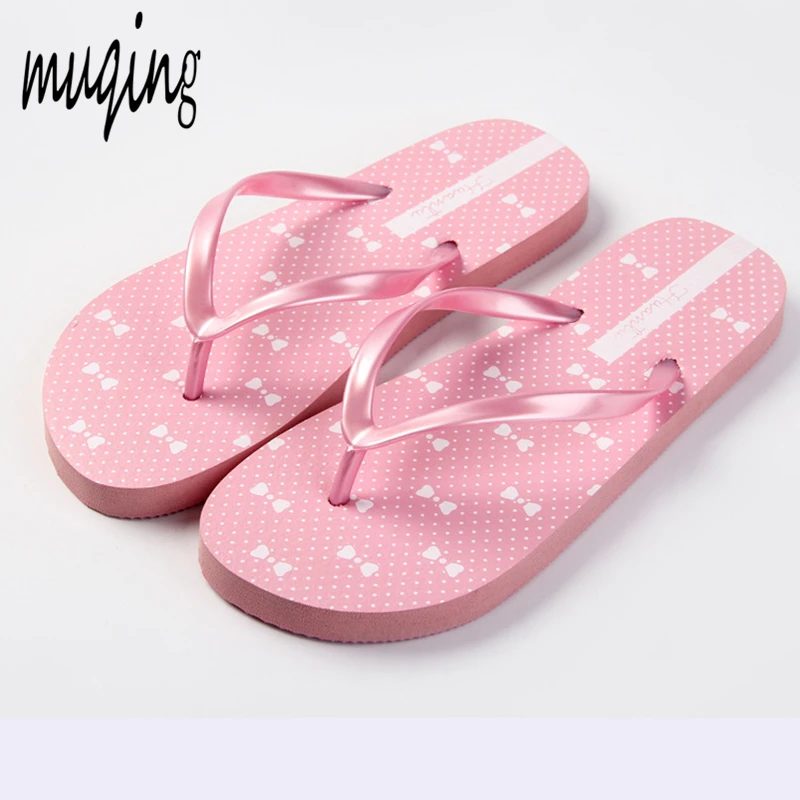 

2019 Summer New Women's Fashion EVA Flip Flops Ladies Casual 2cm Flat Heels Soft Beach Slippers Size 36-40