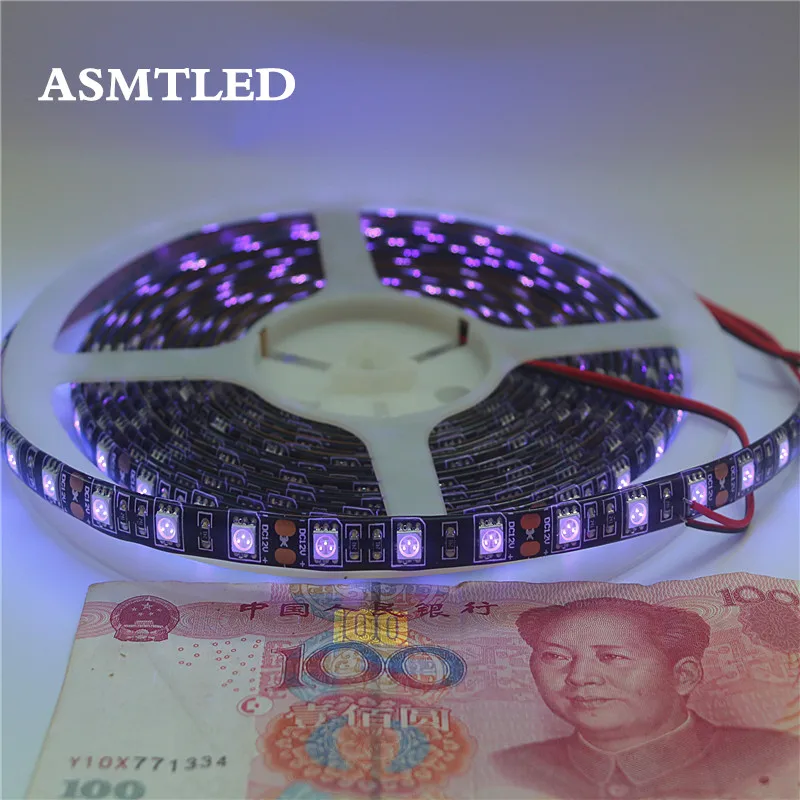 DC12V 0 5 м УФ светодиодная лента 5050 SMD 60 светодиодов/м ip65/не водонепроницаемый