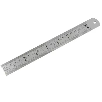 

New Black Stainless Metal 20cm 8" Double Side Measuring Tool Long Straight Ruler