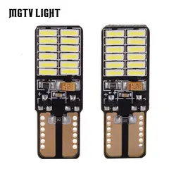 MGTV свет 6 шт./компл. T10 W5W Canbus светодиодный 4014 24 SMD Car поворотов номерных знаков света высокой Яркость постоянной ток декодирования