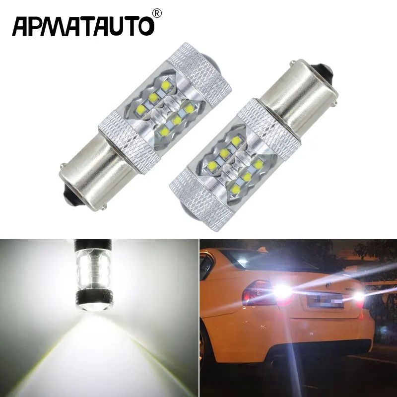 Apmatauto 2x1156 BA15S P21W Высокая мощность Canbus 80 Вт XBD чипы светодиодный задние