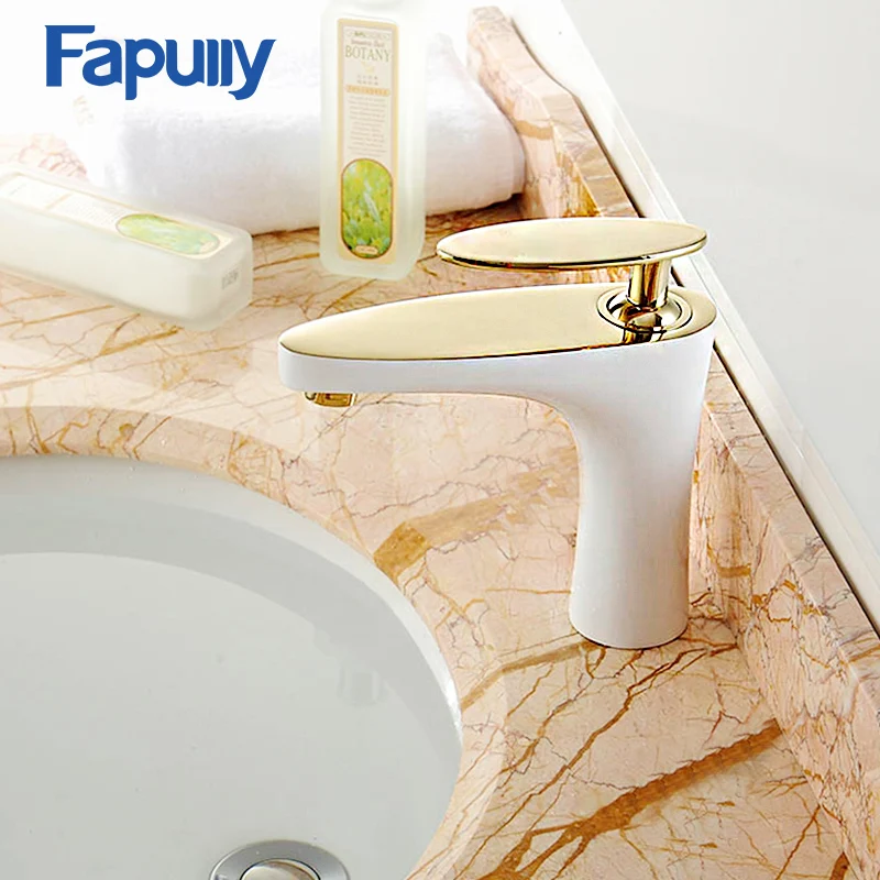 

Fapully Bathroom Sink Faucet Chrome Finish Single Handle Bathroom Basin Water Mixer Tap