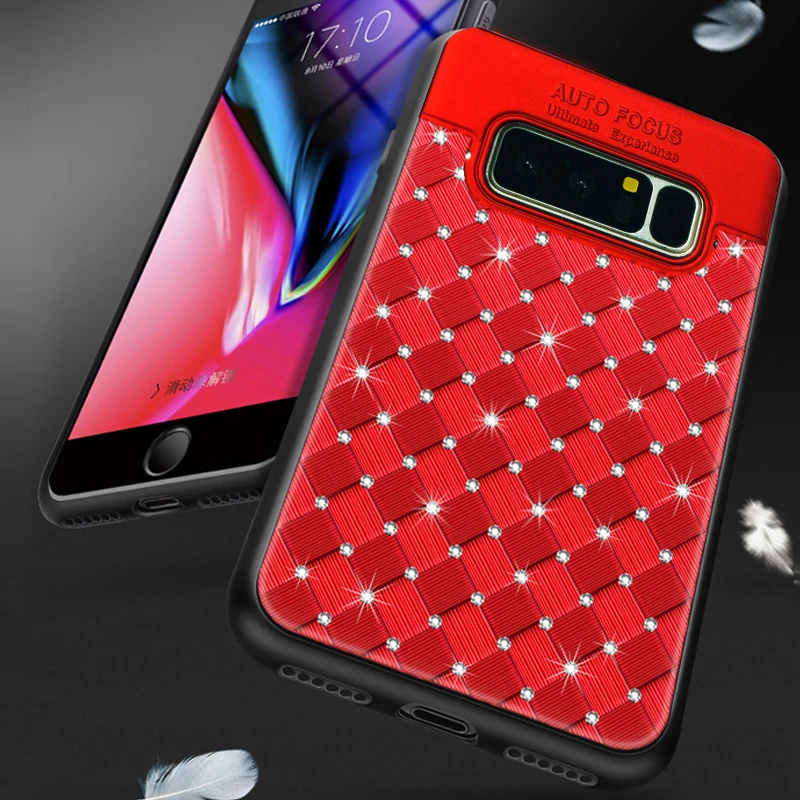 

yuotuo glitter diamond coque,cover,case For Samsung galaxy Note 8 9 Note8 Note9 on Silicone luxury Silicon back phone cases