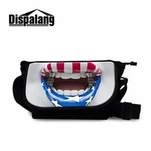 Dispalang школьная плечевая сумка для студентов колледжа, американский флаг, испанский большой сатин, персонализированная сумка через плечо для мальчика