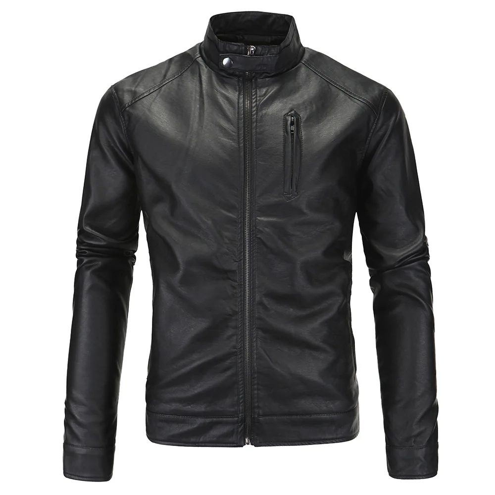 Men Casual Motorcycle Pilot PU Leather Jackets fashion top Coat Stand Collar Faux Leather Jacket Dropshipping hot sale clothes Men Casual Motorcycle Pilot PU Leather Jackets fashion top Coat Stand Collar Faux Leather Jacket Dropshipping hot sale clothes