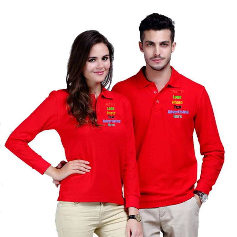 Spring Custom Logo Tee Women Men Team Company Uniform Unisex