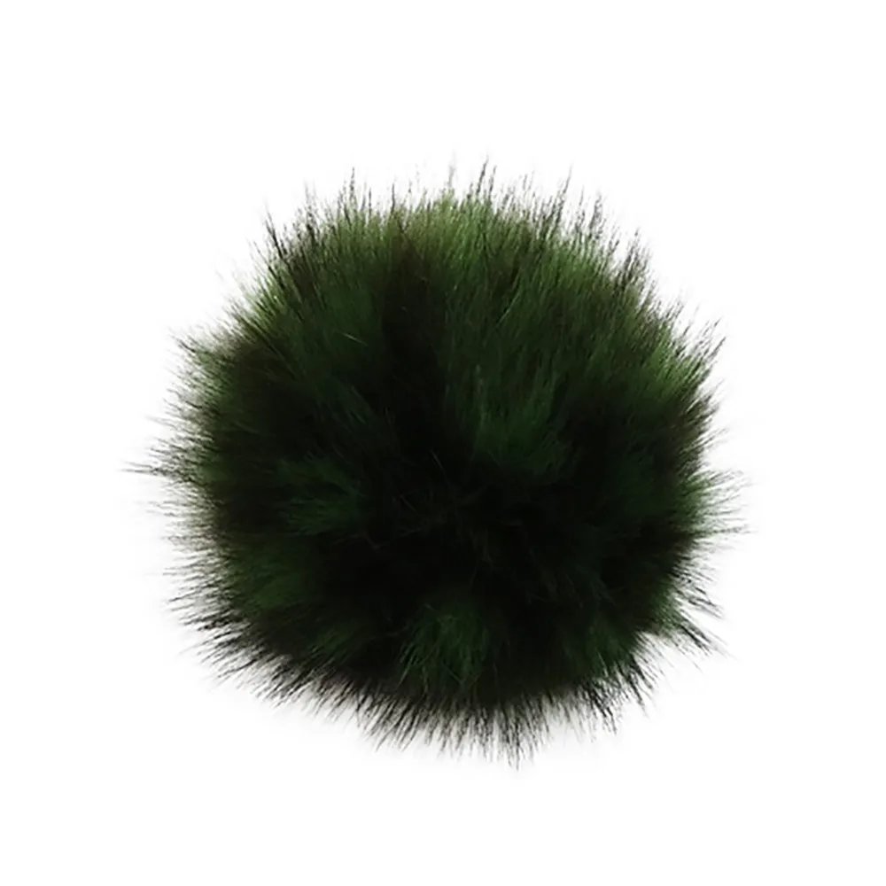 Fashion Cute DIY Knitting Hats Accessires-Faux Fake Fur high quality Pom Pom Ball with Elastic Band - Цвет: J