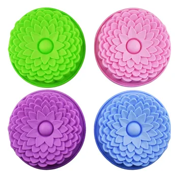 

4Packs Extra Large Silicone Flower Cake Mold Chocolate Jelly Candy Non-stick Baking Tray DIY Baking Tool for Birthday Party