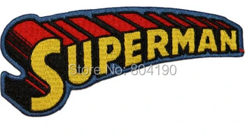 

4.5" Superman Name Logo DC Comics Action Superhero TV Movie Series costume applique sew on/ iron on patch clothes application