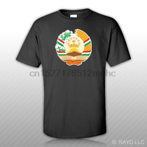 

Tajik Emblem T-Shirt Tee Shirt Free Sticker Tajikistan flag TJK TJ