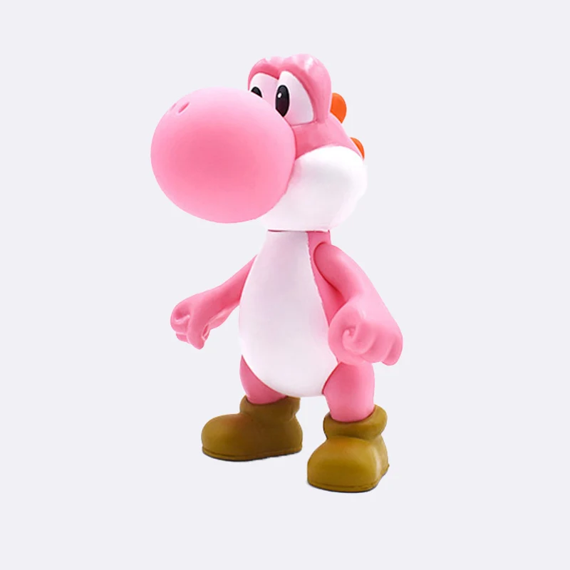 13 см Super Mario Bros Bowser Luigi Koopa Йоши Марио уарио производитель Odyssey Donkey Kong Toad ПВХ Фигурки Модели кукол игрушки - Цвет: pink yoshi