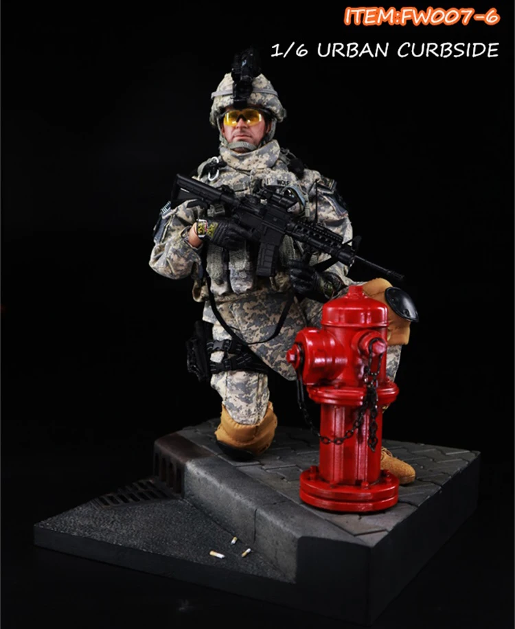 1/6 1/12 Scence аксессуары FW007 городские CURBSIDE серии пожарный гидрант аксессуары модель для 1/12 1/6 фигурка
