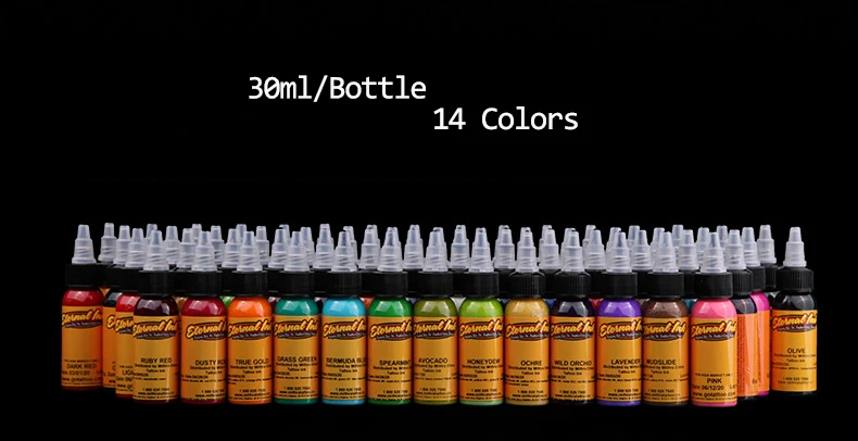 

2019 NEW Professional Tattoo Ink 14 Color 30ml Body Art Tattoo