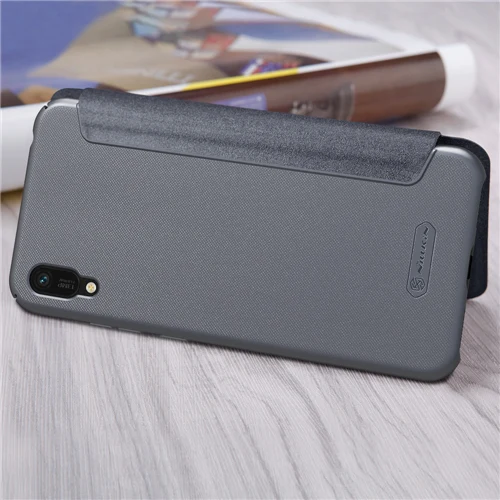 Gray Nillkin для huawei Y6 Pro Чехол Флип из искусственной кожи тонкий чехол для huawei Y6Pro защитный чехол - Цвет: Gray
