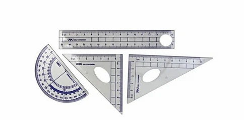 4 шт./компл. Пластик треугольный масштабная линейка 15 см транспортиром для дизайнеров офисные achitects школьников технический чертеж DM003