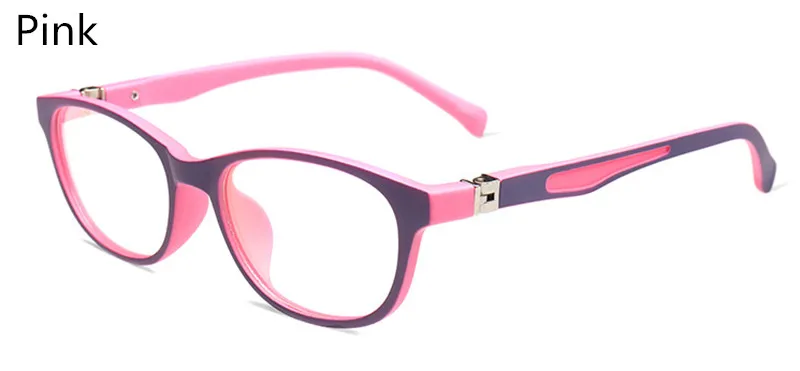 Детские очки для детей TR гибкие очки оправа для детских очков мальчики для девочек близорукость оптическая Amblyopia oculos - Цвет оправы: Pink